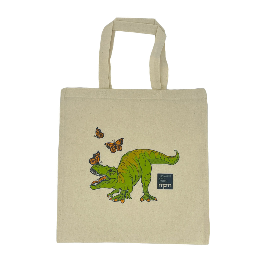 T. rex and the Butterflies Lightweight Tote Bag