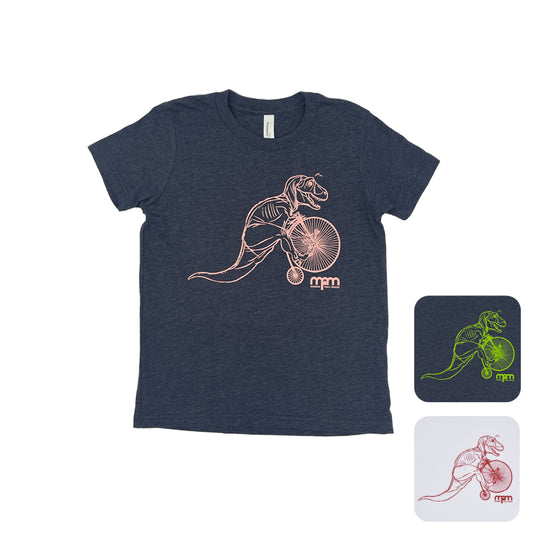 Youth Dino on a Bike Shirt