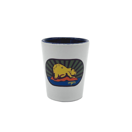 Diorama-Rama Muskrats Shot Glass
