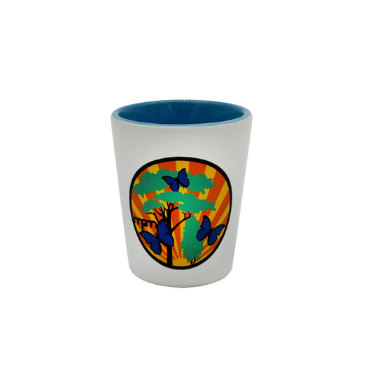 Rainforest & Butterflies Shot Glass