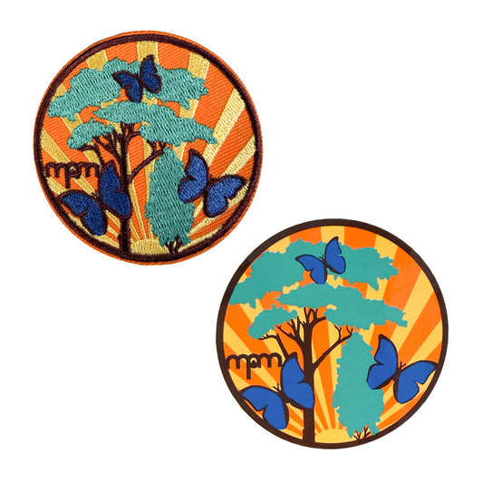 Rainforest & Butterflies Patch & Sticker Set