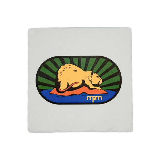 Diorama-Rama Muskrats Tile Coaster