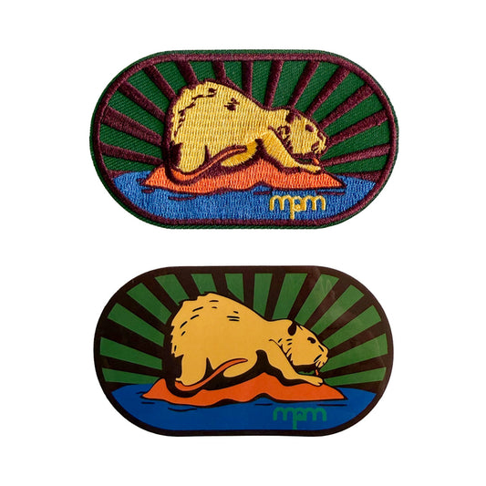 Diorama-Rama Muskrats Patch & Sticker Set