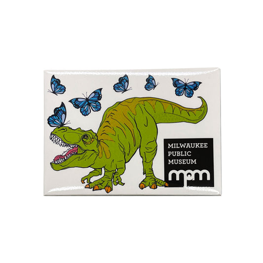 T. rex and the Butterflies Magnet