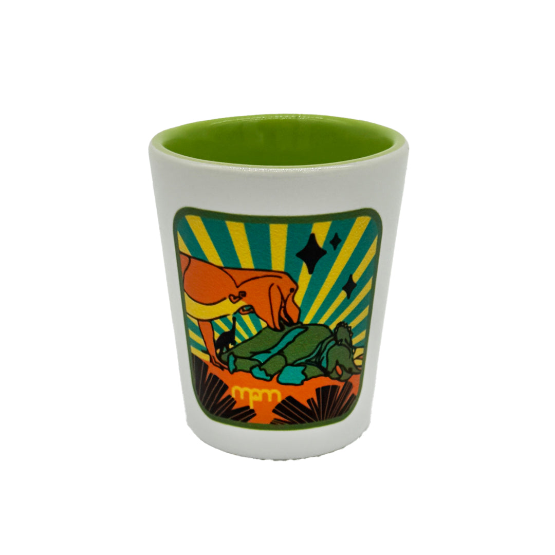 Hell Creek Dinos Shot Glass