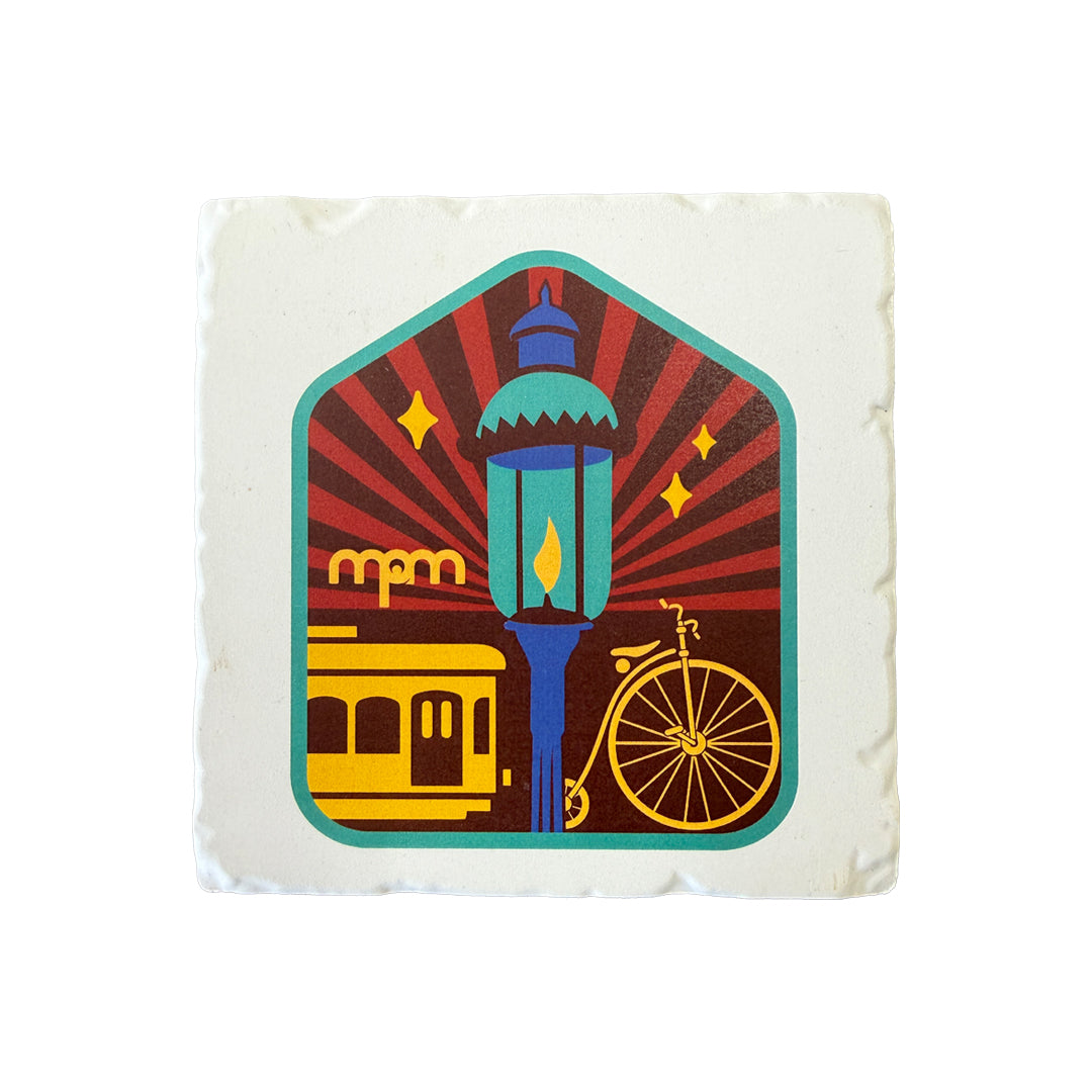 Streets of Old Milwaukee Tile Coaster
